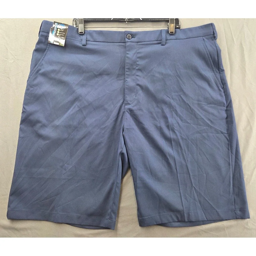 Roundtree & Yorke Mens 44 Navy Blue Performance Tall Classic Fit Shorts NWT